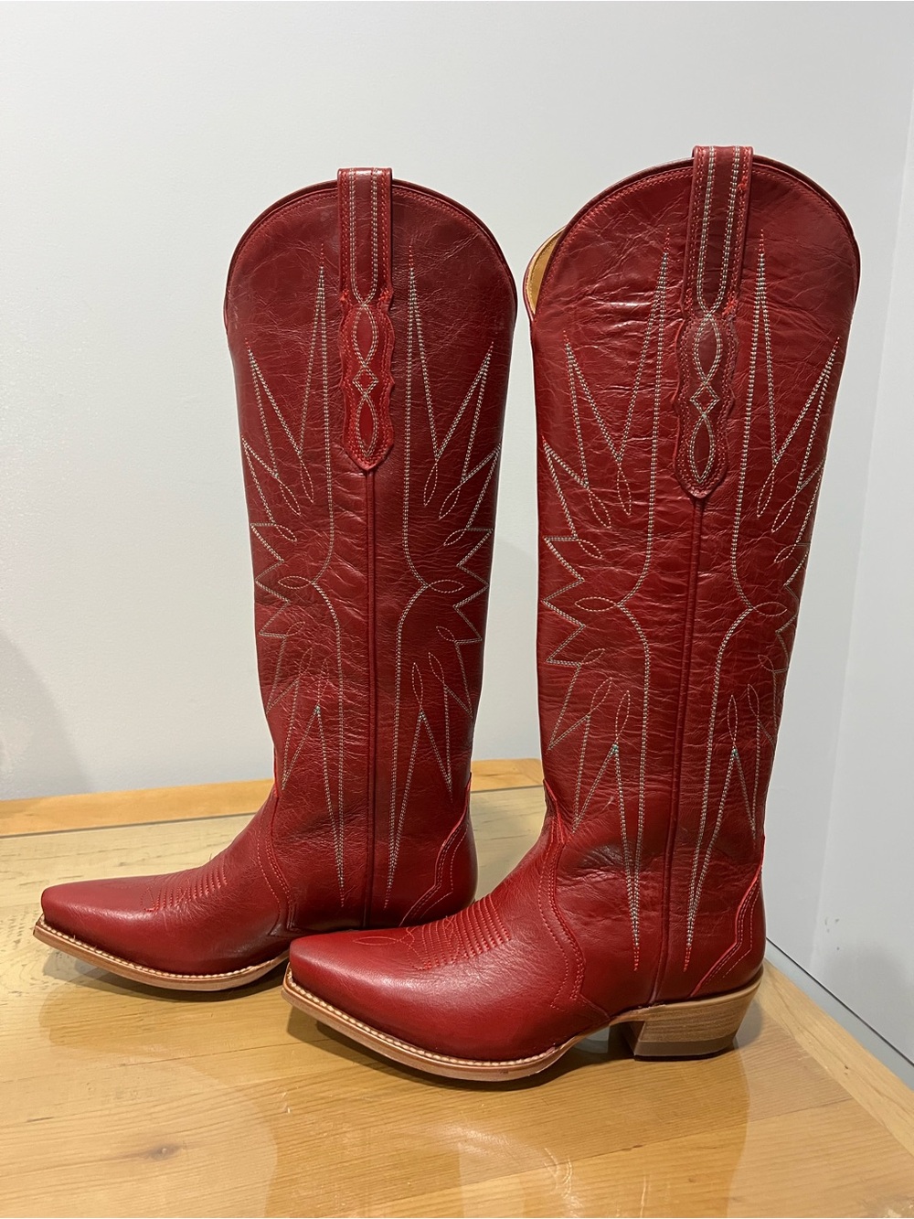 Tecovas The Loretta Leather Western Boots Ruby red goat   US 6